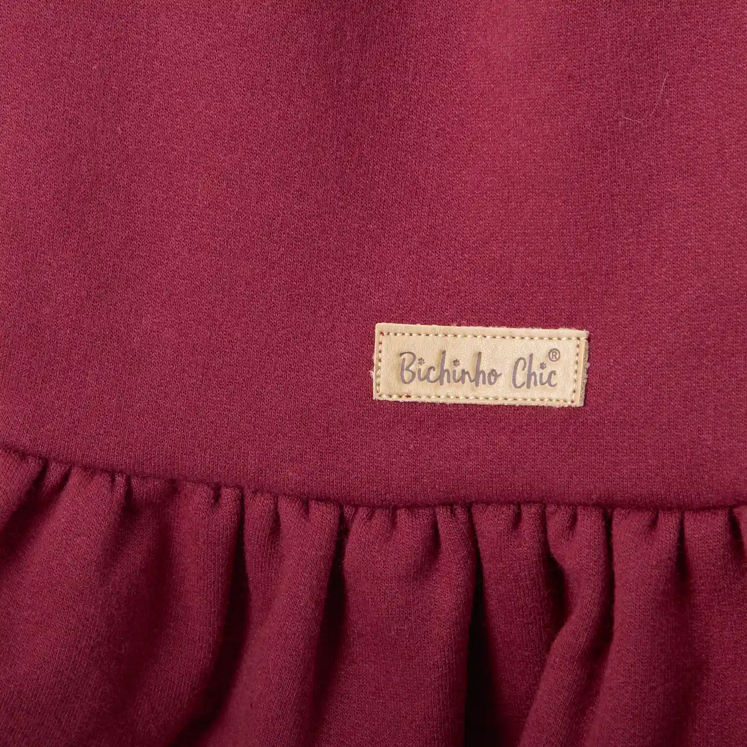 Vestido de Moletom Bichinho Chic Vinho-02